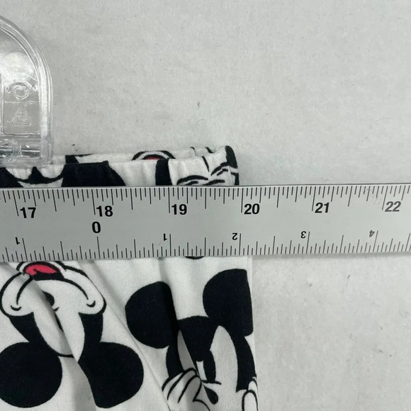 Disney Sleep Shorts Women's Sz 1X White Black Mickey Mouse Pattern Elastic Waist - Picture 3 of 11